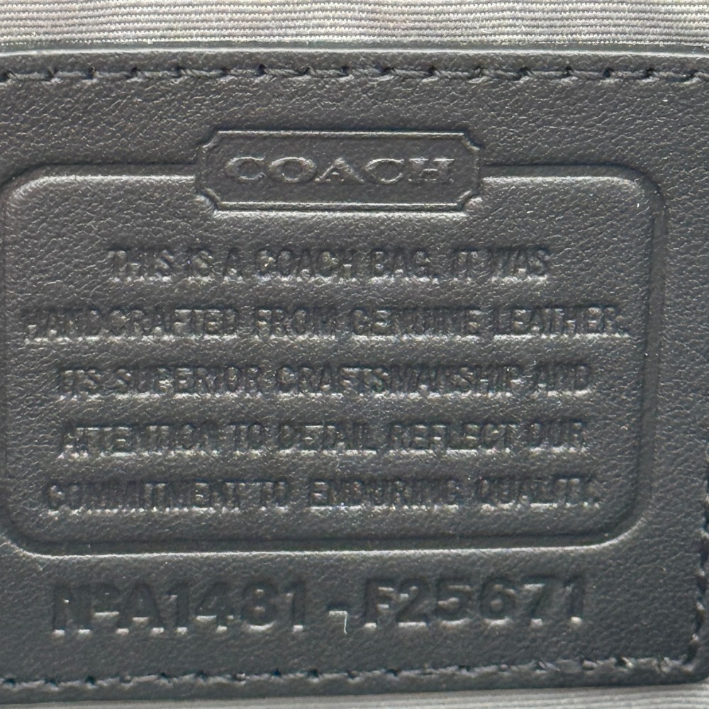 Coach Peyton Cora Black Leather Satchel With Crossbody Strap - Picture 9 of 10